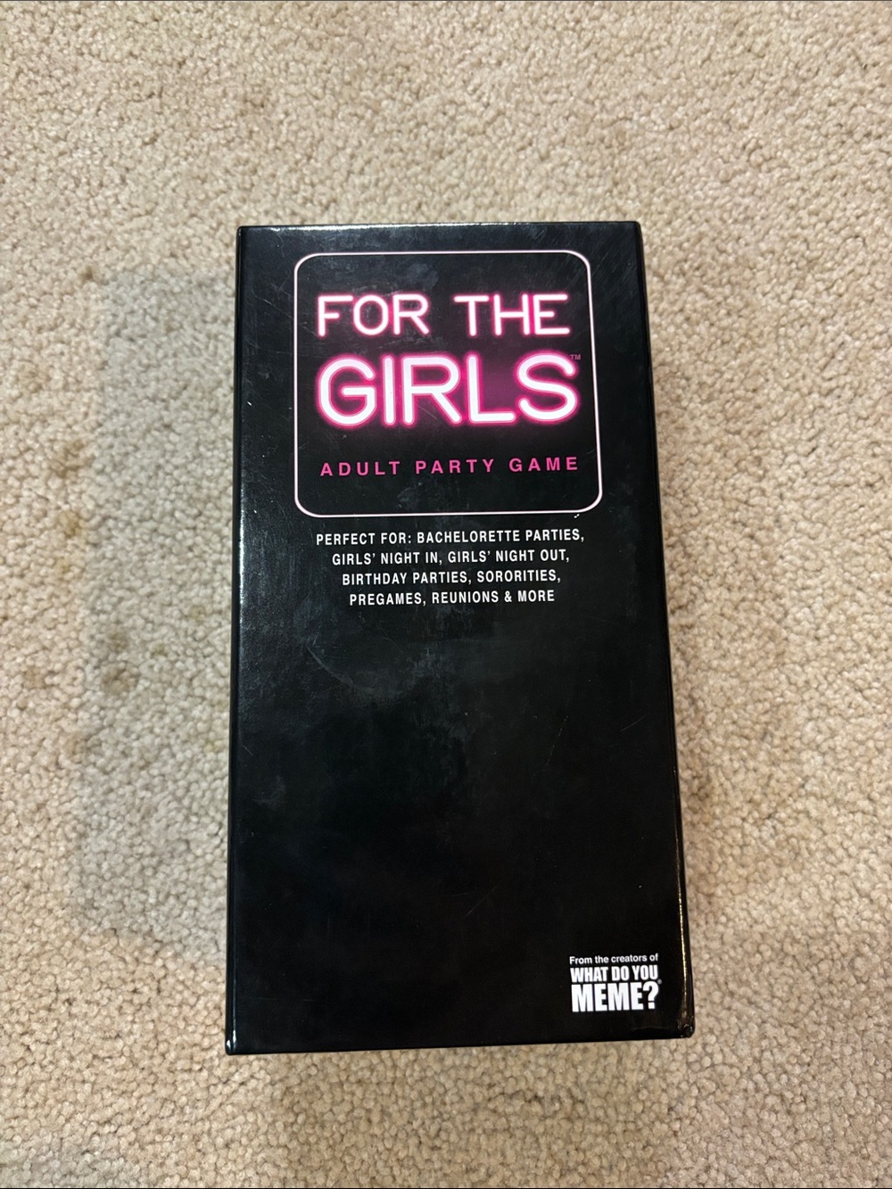For The Girls Adult Party Game - Black Box with Pink Logo